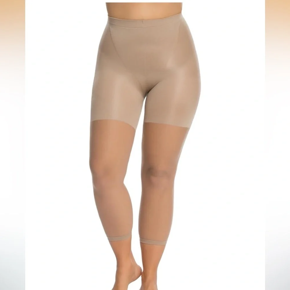 SPANX Mid-Thigh Shaping Footless Sheers in Nude